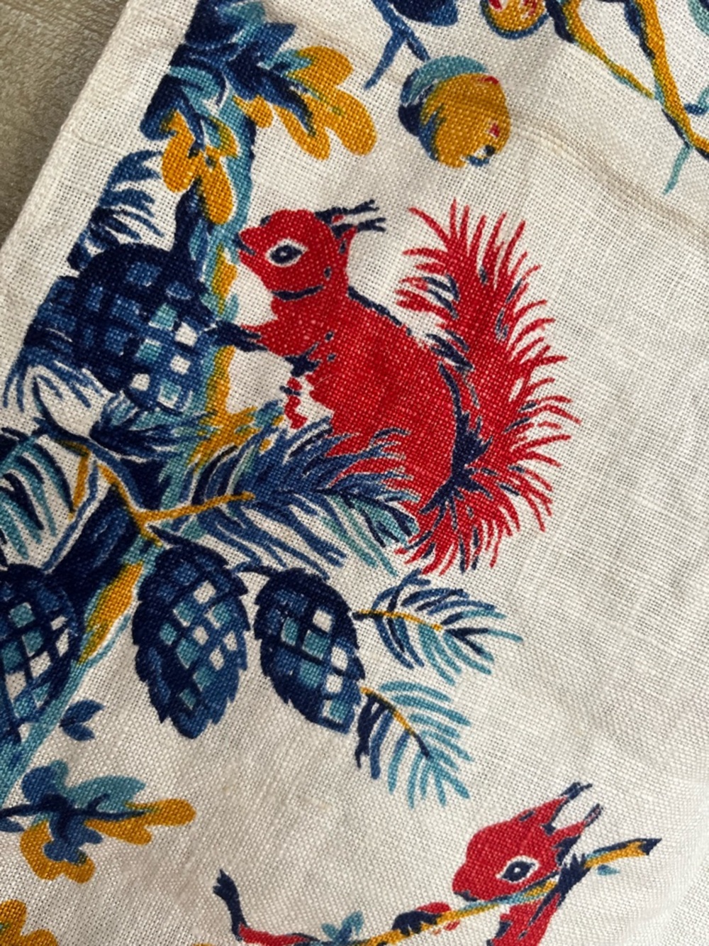 Linen Tea Towels Bundle Floral Squirrel Fiesta Sombreros - Picture 3 of 12